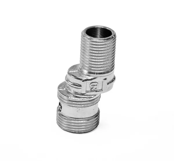 Eccentric connector 1/2 x 3/4 -10mm with shut-off